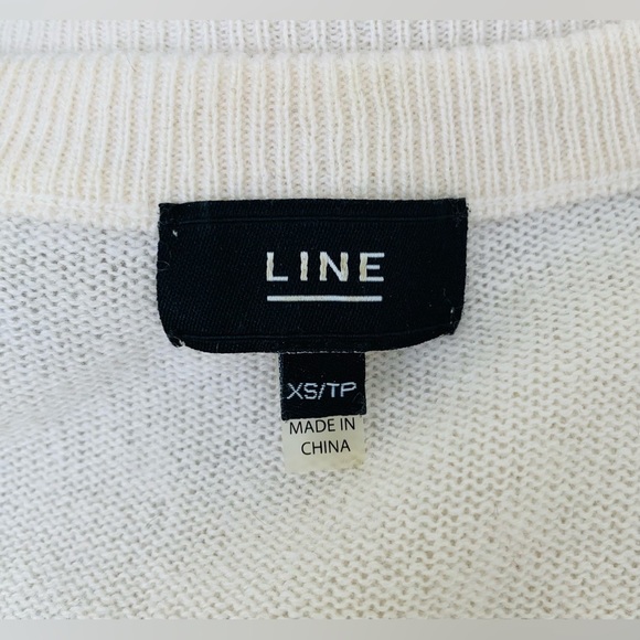 LINE the Label Cashmere Ruffle Cream Sweater Size XS - Picture 5 of 7